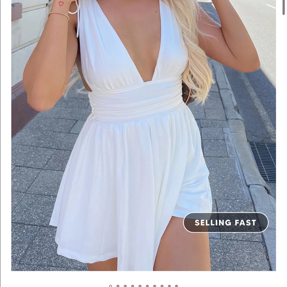 White fox white dress